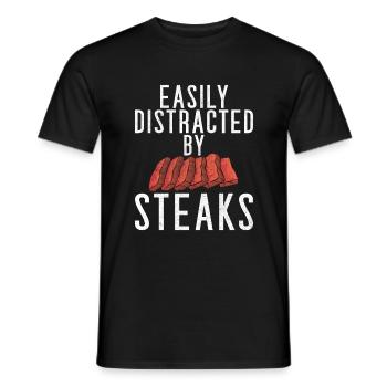 Cadeau de steak amateur de steak - T-shirt homme - noir - Devant - AI Model Male 178 light (178cm)