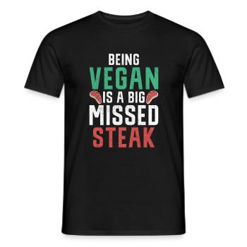 Steak Lover Steak Geschenk - Männer T-Shirt - Schwarz - Vorne - AI Model Male 178 light (178cm)