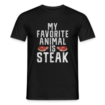 Steak Lover Steak Geschenk - Männer T-Shirt - Schwarz - Vorne - AI Model Male 178 light (178cm)