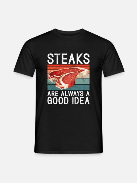 Steak Lover Steak Gift - Men's T-Shirt - black