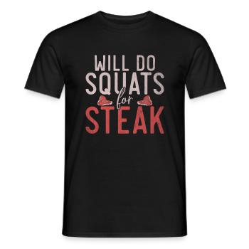 Steak Lover Steak Geschenk - Männer T-Shirt - Schwarz - Vorne - AI Model Male 178 light (178cm)
