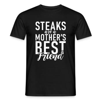Steak Lover Steak Geschenk - Männer T-Shirt - Schwarz - Vorne - AI Model Male 178 light (178cm)