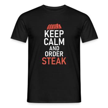 Steak Lover Steak Geschenk - Männer T-Shirt - Schwarz - Vorne - AI Model Male 178 light (178cm)