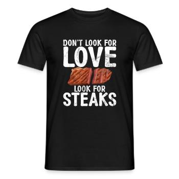 Steak Lover Steak Geschenk - Männer T-Shirt - Schwarz - Vorne - AI Model Male 178 light (178cm)