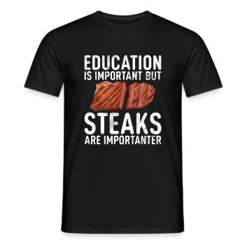 Steak Lover Steak Geschenk - Männer T-Shirt - Schwarz - Vorne - AI Model Male 178 light (178cm)