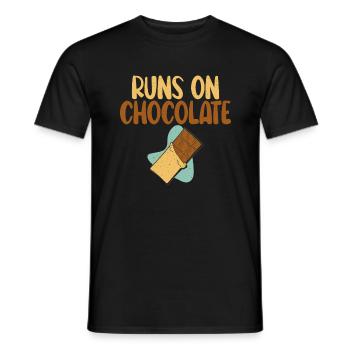 Cadeaux pour amateurs de chocolat - T-shirt homme - noir - Devant - AI Model Male 178 light (178cm)