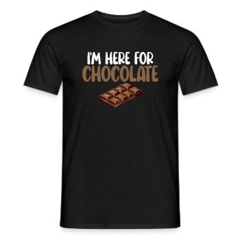 Chocolate Lover Gifts - Men's T-Shirt - black - Front - AI Model Male 178 light (178cm)