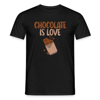 Cadeaux pour amateurs de chocolat - T-shirt homme - noir - Devant - AI Model Male 178 light (178cm)