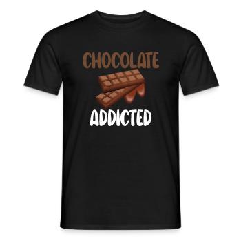 Cadeaux pour amateurs de chocolat - T-shirt homme - noir - Devant - AI Model Male 178 light (178cm)