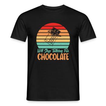 Chocolate Lover Gifts - Men's T-Shirt - black - Front - AI Model Male 178 light (178cm)