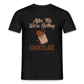 Cadeaux pour amateurs de chocolat - T-shirt homme - noir - Devant - AI Model Male 178 light (178cm)