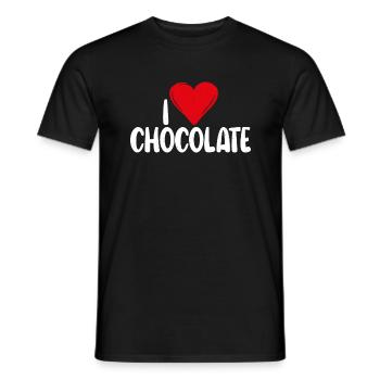 Cadeaux pour amateurs de chocolat - T-shirt homme - noir - Devant - AI Model Male 178 light (178cm)