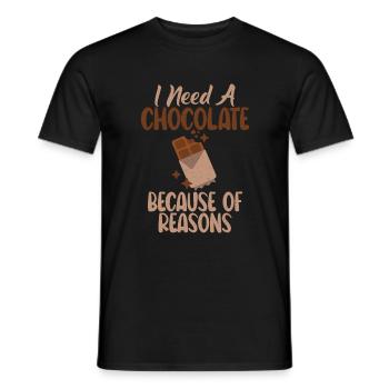 Chocolate Lover Gifts - Men's T-Shirt - black - Front - AI Model Male 178 light (178cm)