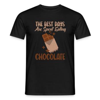 Cadeaux pour amateurs de chocolat - T-shirt homme - noir - Devant - AI Model Male 178 light (178cm)