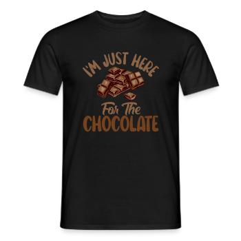 Cadeaux pour amateurs de chocolat - T-shirt homme - noir - Devant - AI Model Male 178 light (178cm)