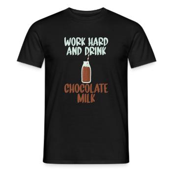 Chocolate Milk Lover Gifts - Men's T-Shirt - black - Front - AI Model Male 178 light (178cm)