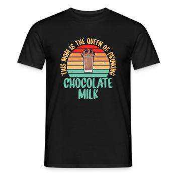 Cadeaux pour amateurs de lait au chocolat - T-shirt homme - noir - Devant - AI Model Male 178 light (178cm)