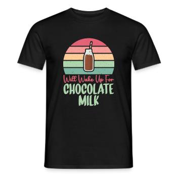 Chocolate Milk Lover Gifts - Men's T-Shirt - black - Front - AI Model Male 178 light (178cm)