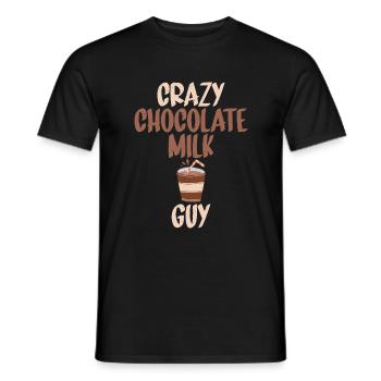 Cadeaux pour amateurs de lait au chocolat - T-shirt homme - noir - Devant - AI Model Male 178 light (178cm)