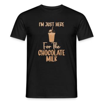 Cadeaux pour amateurs de lait au chocolat - T-shirt homme - noir - Devant - AI Model Male 178 light (178cm)