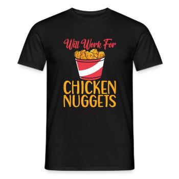 Chicken Nugget Geschenke - Männer T-Shirt - Schwarz - Vorne - AI Model Male 178 light (178cm)