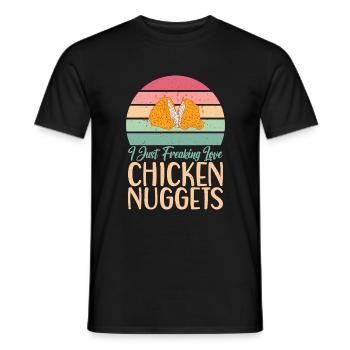 Cadeaux de pépites de poulet - T-shirt homme - noir - Devant - AI Model Male 178 light (178cm)