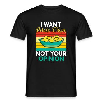 Cadeau de croustilles - T-shirt homme - noir - Devant - AI Model Male 178 light (178cm)