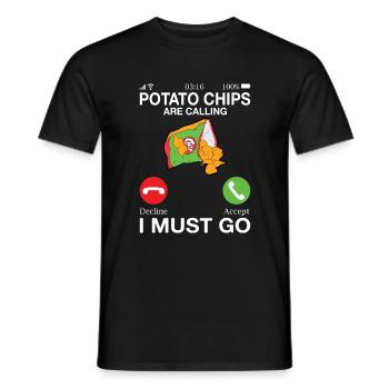 Potato Chips Gift - Men's T-Shirt - black - Front - AI Model Male 178 light (178cm)