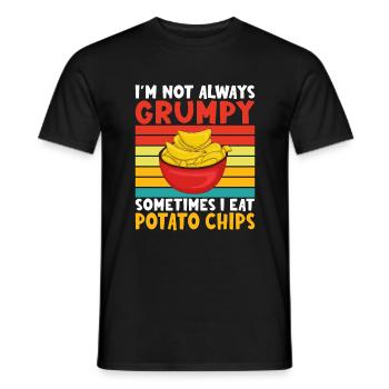 Potato Chips Gift - Men's T-Shirt - black - Front - AI Model Male 178 light (178cm)