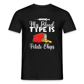Potato Chips Gift - Men's T-Shirt - black - Front - AI Model Male 178 light (178cm)