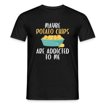 Potato Chips Gift - Men's T-Shirt - black - Front - AI Model Male 178 light (178cm)