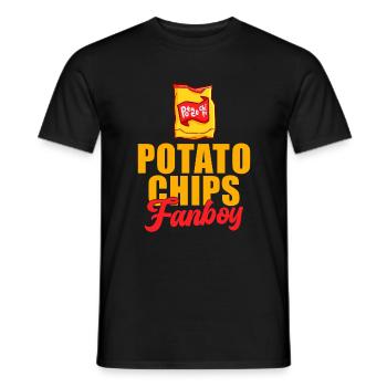Potato Chips Gift - Men's T-Shirt - black - Front - AI Model Male 178 light (178cm)