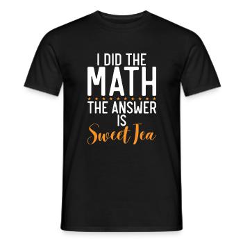 Cadeaux pour amateurs de thé sucré - T-shirt homme - noir - Devant - AI Model Male 178 light (178cm)
