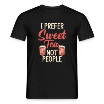 Cadeaux pour amateurs de thé sucré - T-shirt homme - noir - Devant - AI Model Male 178 light (178cm)