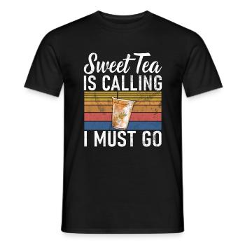Cadeaux pour amateurs de thé sucré - T-shirt homme - noir - Devant - AI Model Male 178 light (178cm)