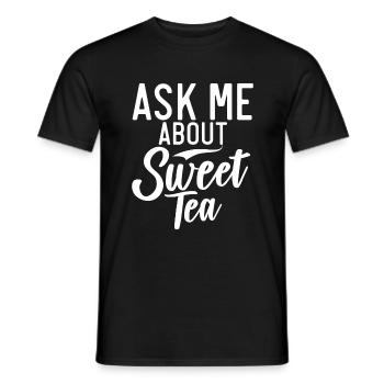 Cadeaux pour amateurs de thé sucré - T-shirt homme - noir - Devant - AI Model Male 178 light (178cm)