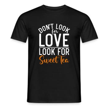 Cadeaux pour amateurs de thé sucré - T-shirt homme - noir - Devant - AI Model Male 178 light (178cm)