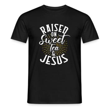 Cadeaux pour amateurs de thé sucré - T-shirt homme - noir - Devant - AI Model Male 178 light (178cm)