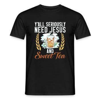 Süßer Tee Liebhaber Geschenke - Männer T-Shirt - Schwarz - Vorne - AI Model Male 178 light (178cm)