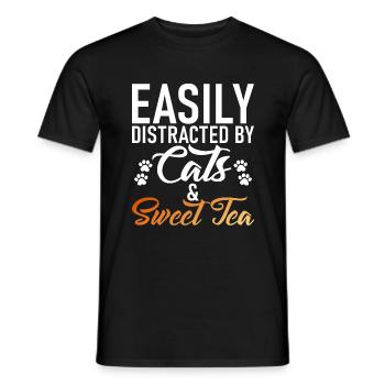 Cadeaux pour amateurs de thé sucré - T-shirt homme - noir - Devant - AI Model Male 178 light (178cm)