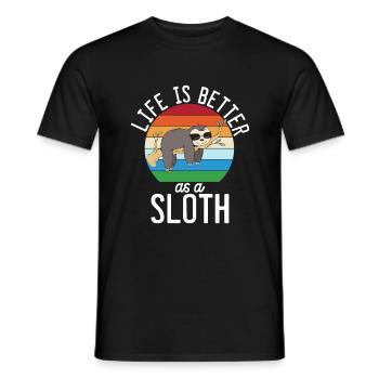 Faultier Liebhaber Faultier Geschenk - Männer T-Shirt - Schwarz - Vorne - AI Model Male 178 light (178cm)
