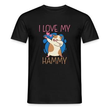 Hamster Lover Hamster Gift - Men's T-Shirt - black - Front - AI Model Male 178 light (178cm)