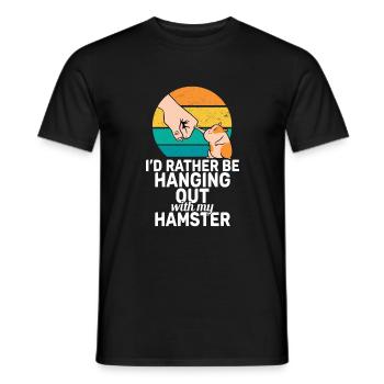 Hamster Lover Hamster Cadeau - T-shirt homme - noir - Devant - AI Model Male 178 light (178cm)