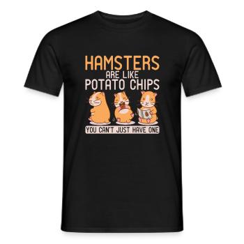 Hamster Lover Hamster Gift - Men's T-Shirt - black - Front - AI Model Male 178 light (178cm)