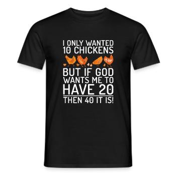 Cadeaux de poulet Propriétaire de poulet - T-shirt homme - noir - Devant - AI Model Male 178 light (178cm)