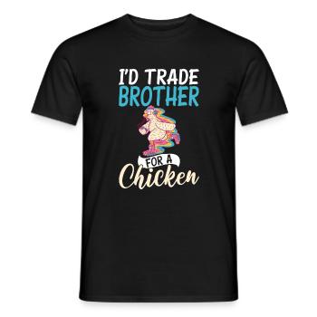 Cadeaux de poulet Propriétaire de poulet - T-shirt homme - noir - Devant - AI Model Male 178 light (178cm)