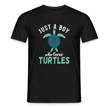 Turtle Owner Gift Turtle Lover - Men's T-Shirt - black - Front - AI Model Male 178 light (178cm)