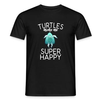 Turtle Owner Gift Turtle Lover - Men's T-Shirt - black - Front - AI Model Male 178 light (178cm)