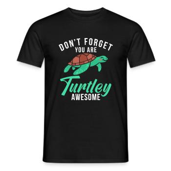 Turtle Owner Gift Turtle Lover - Men's T-Shirt - black - Front - AI Model Male 178 light (178cm)