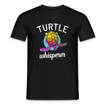 Turtle Owner Gift Turtle Lover - Men's T-Shirt - black - Front - AI Model Male 178 light (178cm)